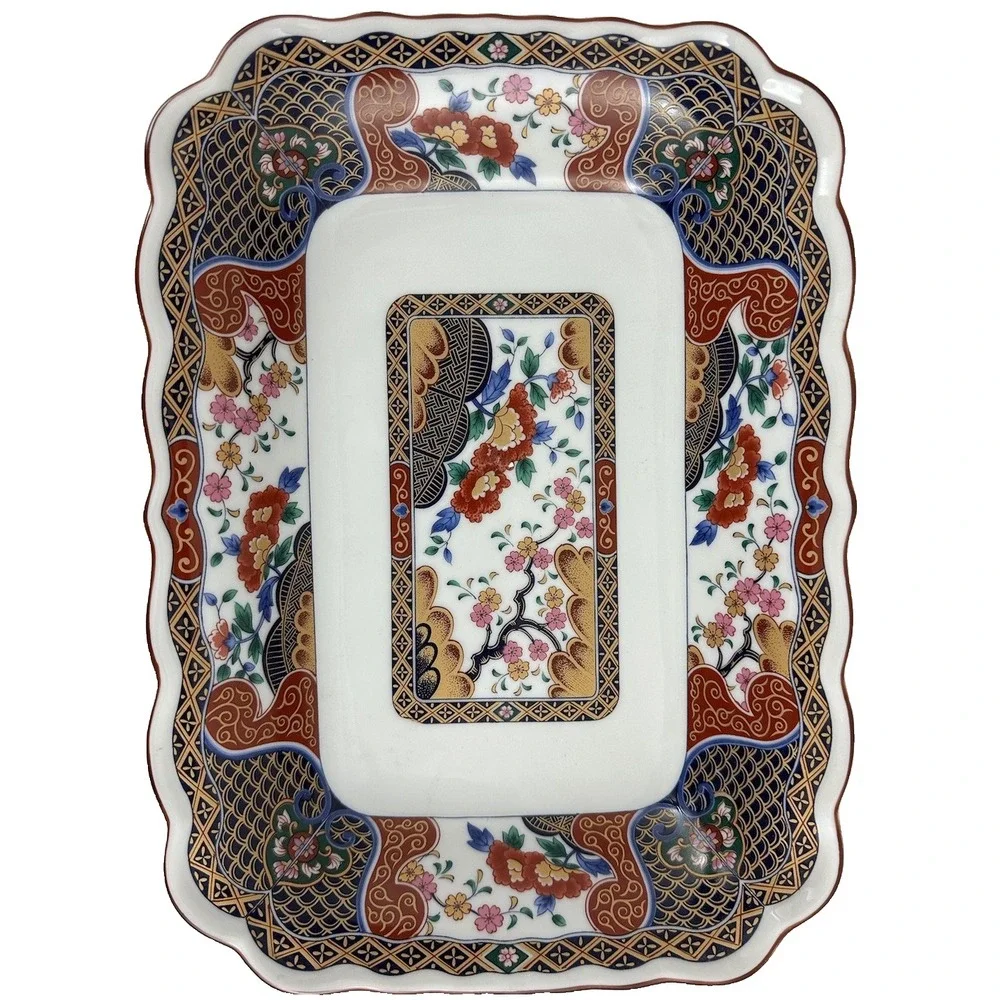 Arita-Style Japanese Porcelain Baking Serving Dish 8.5